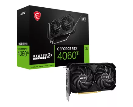 MSI GEFORCE RTX 4060 TI VENTUS 2X BLACK 16G OC 16GB GDDR6 HDMI DP 128Bit