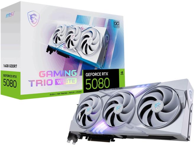 MSI GEFORCE RTX 5080 16G GAMING TRIO OC WHITE VGA