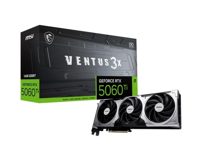 MSI GEFORCE RTX 5060 TI 16G VENTUS 3X OC VGA