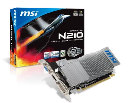 MSI N210-1GD3/LP 64Bit 1GB DDR3 VGA DVI HDMI 64B