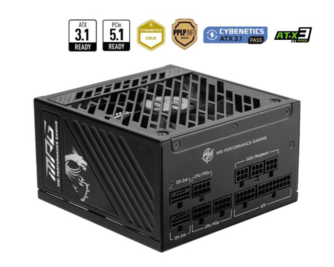 MSI MPG A850GS PCIE5 850W 80+ GOLD PSU FULLMODULAR