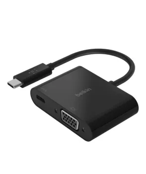 Belkin AVC001 USB-C 60W Şarj + VGA Çoğaltıcı - Siyah
