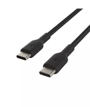 Belkin CAB004 60W Örgülü  USB-C’den USB-C’ye 1m Kablo -Siyah
