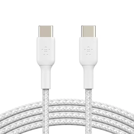 Belkin CAB004 Örgülü USB-C to USB-C 1M Kablo - Beyaz
