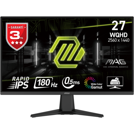 27 MSI MAG 275QF E20 WQHD FLAT RAPID IPS 0.5MS 200HZ  FREESYNC PREMIUM GAMING