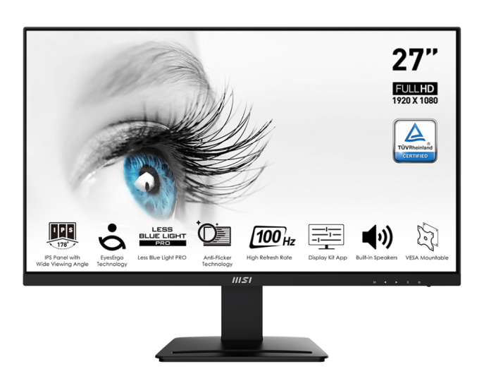 27 MSI PRO MP273A FHD 1MS 100HZ FLAT IPS