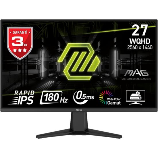 27 MSI MAG 275QF 0.5MS 180HZ WQHD ADAPTIVE SYNC GAMING