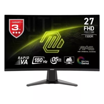 27 MSI MAG 27C6F 1MS 180HZ FHD CURVE 1500R VA  ADAPTIVE-SYNC GAMING MONITOR