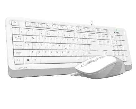 A4 TECH F1010 Q USB BEYAZ TR MM KLAVYE+OPT MOUSE