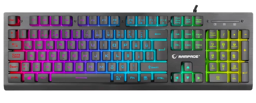 RAMPAGE MIRACLE K2 SIYAH USB RGB Q KLAVYE