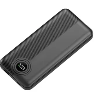 Dexim W3 10.000mAh Type C+Lightning Entegre Kablolu Led Göstergeli Powerbank - Siyah