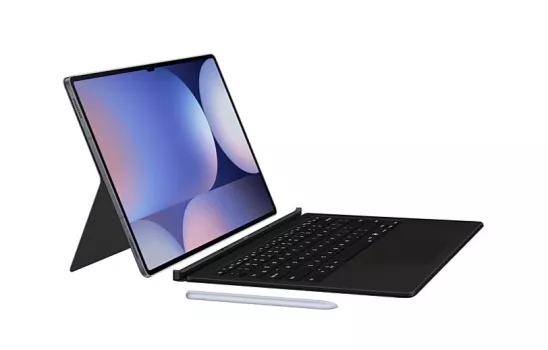 Samsung Tab S10 / S9  Ultra Klavyeli Mousepadli Kılıf (Galaxy AI) - Siyah