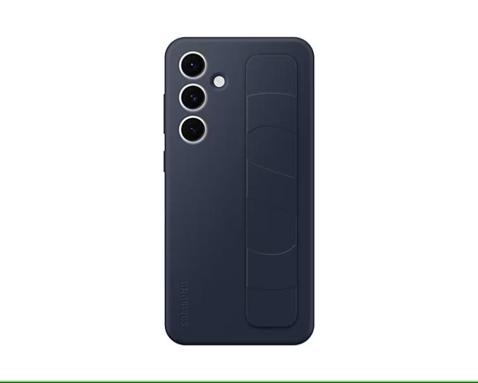 Samsung Galaxy S24FE Kordonlu & Standlı Silikon Kılıf - Lacivert