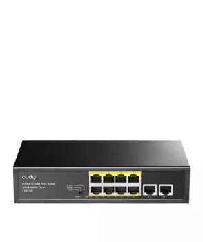 CUDY 8Port 10/100M PoE+ 2Up 80W Switch