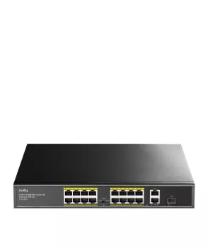 CUDY 16Port 10/100 PoE+2GB Up200W Switch