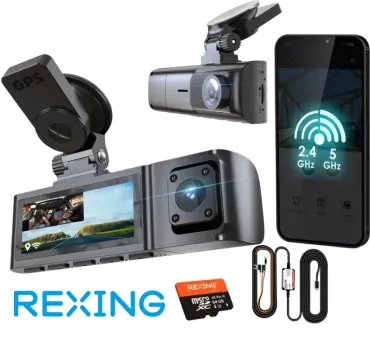 REXING R316 4K GPS WI-FI ARAC KAMERASI + 64GB SD