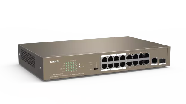 TENDA TEF1118P-16-150W 16PORT 10/100 YÖNETİLEMEZ POE SWITCH