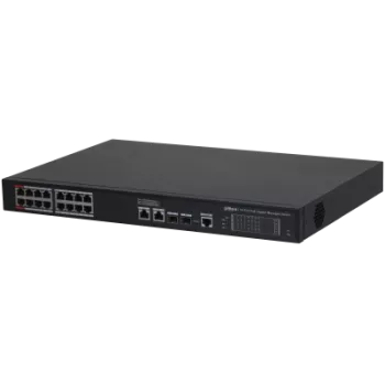 DAHUA S4220-16GT-240 16 PORT 16XGE-2XGE-2XGE/SFP YÖNETİLEBİLİR 240W POE SWİTCH