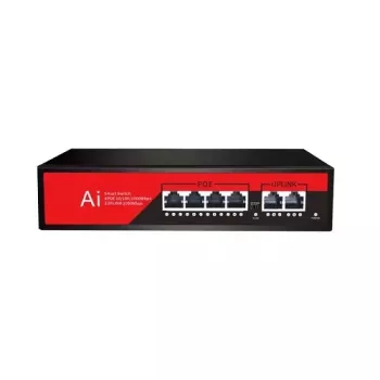 EZCOOL EZ-04PSF-FG 4PORT 4GE+2GE 65W F.GİGABİT POE SWİTCH