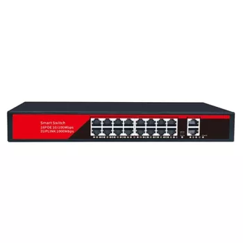 EZCOOL EZ-16PSF 16 PORT 16xFE+2xGE 240W GİBABİT POE SWİTCH