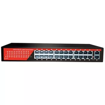 EZCOOL EZ-24PSF 24 PORT 24xFE+2xGE 320W GİGABİT POE SWİTCH