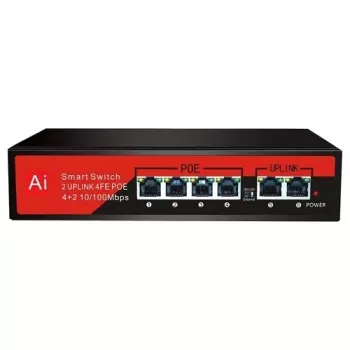 EZCOOL EZ-04PSE 4PORT 4FE+2FE 65W MEGABİT POE SWİTCH