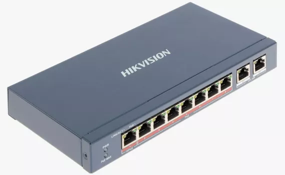 HIKVISION DS-3E0310P-E/M 8XFE+2XFE MEGABİT YÖNETİLEMEZ 65W POE SWİTCH