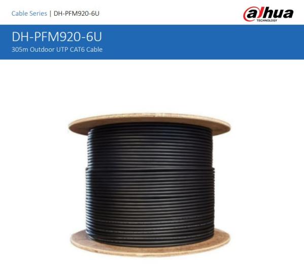 DAHUA DH-PFM920-6UN UTP DIŞ ORTAM CAT6 BAKIR KABLO (PE)