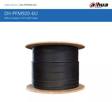 DAHUA DH-PFM920-6UN UTP DIŞ ORTAM (SİYAH) 305MT CAT6 BAKIR KABLO (PE)