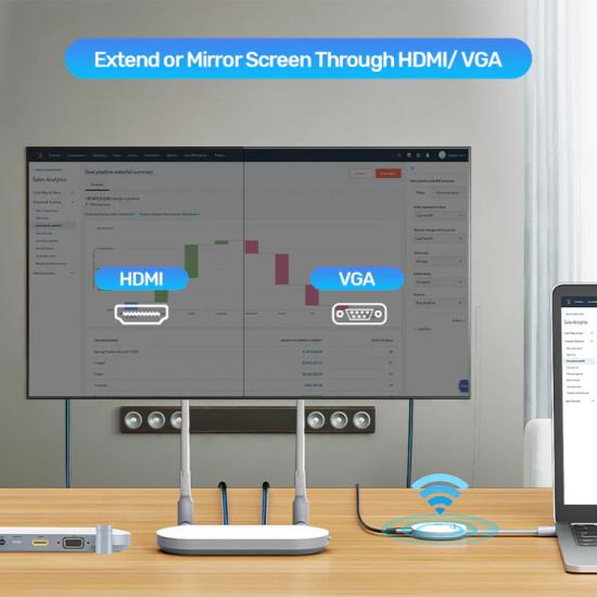 UNITEK KABLOSUZ HDMI VERİCİ & ALICI KIİTİ (V1183A01)