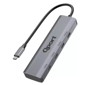 QPORT Q-TUC06 TYPE-C TO 4 PORT TYPE-C COKLAYICI