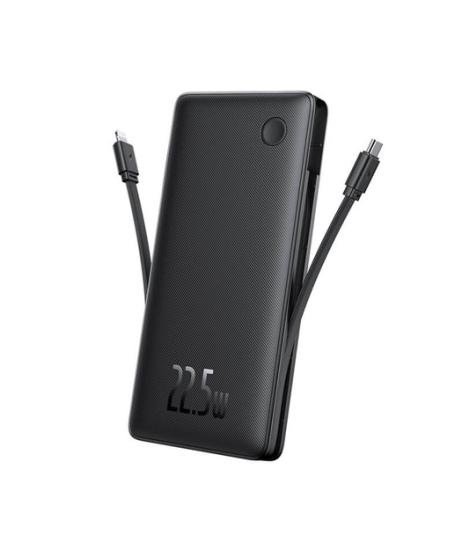 Baseus Airpow Lite Power Bank 10000mAh 22.5W Çift Kablo - Siyah