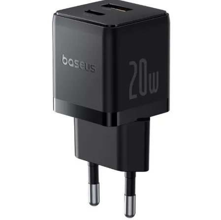 Baseus Palm Fast USB-C 20W Şarj Cihazı Siyah