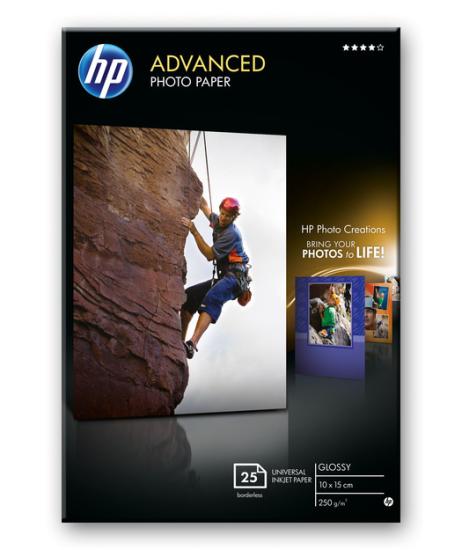 HP Q8691A  Avantajlı Parlak Fotoğraf Kağıdı-25 yaprak/10 x 15 cm kenar boşluksuz