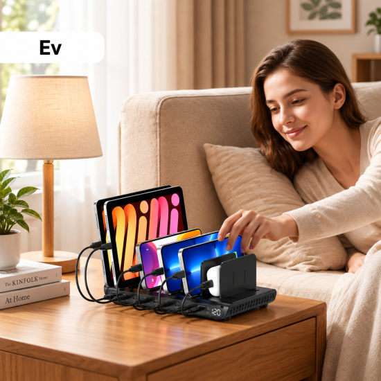 UNITEK UCHARGE 120W 10 BAĞLANTI NOKTALI AKILLI SARJ ISTASYONU (P1230EBK01-EU)