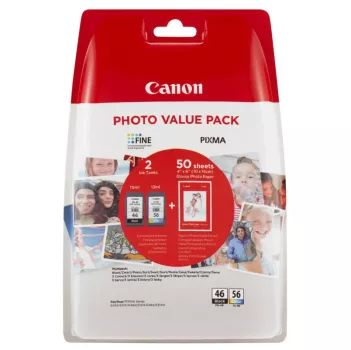 CANON PG-46-CL56 2Lİ KARTUŞ + 50 ADET FOTOĞRAF KAĞIDI