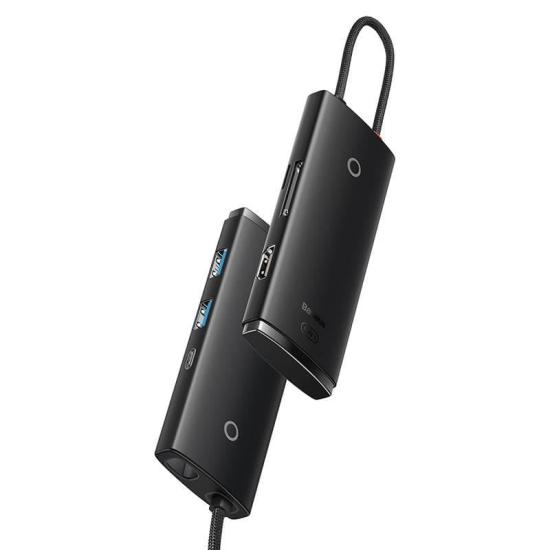 BASEUS LITE 6 IN1 TYPE-C HUB - SIYAH