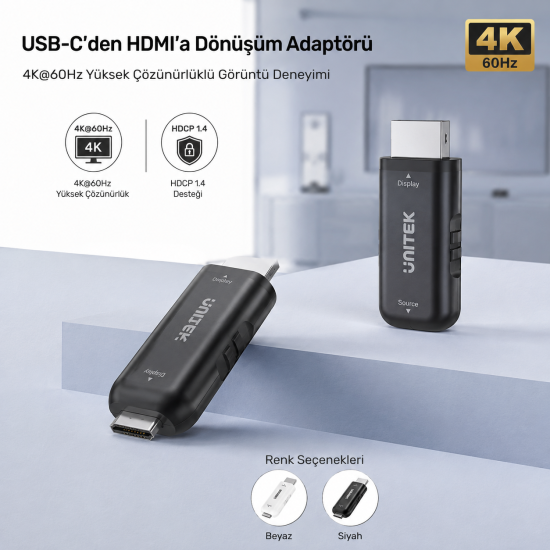 UNITEK USB-C F TO HDMI M ADAPTOR (V1187ABK01)