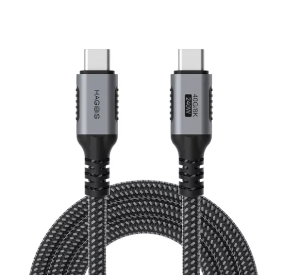 HAGiBiS UC4Z 1.2 m USB4 Kablosu | 40 Gbps, 240 W PD, 8K Video