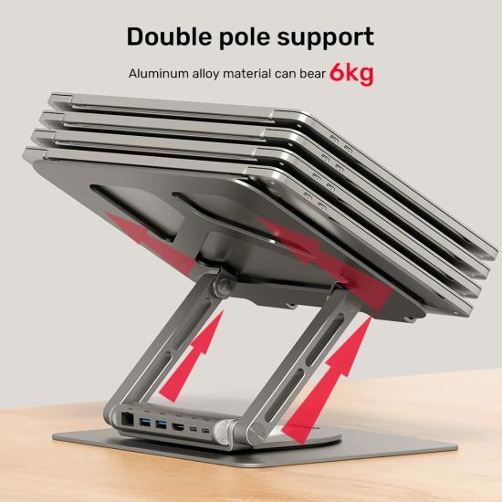UNITEK USB-C NOTEBOOK STANDI VE DOCKING STATION (D1109A)