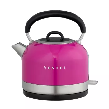 VESTEL RETRO PEMBE 2200 W 1.7 LT CELIK KETTLE