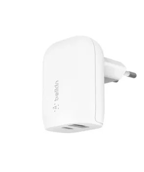 Belkin WCB007 BoostCharge 37W USB-C + USB-A Portlu Duvar Şarjı - Beyaz