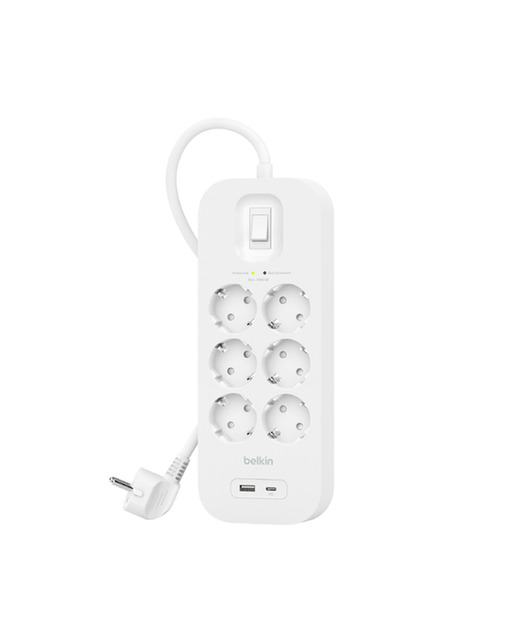Belkin%20USB-C%20ve%20USB-A%20Bağlantı%20Noktalı%20Aşırı%20Gerilim%20Koruyucu%20(1%20USB-C%20ve%201%20USB-A%20ile%206%20Çıkış)