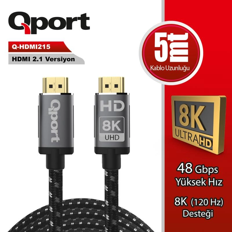 QPORT%20Q-HDMI215%20HDMI%202.1V%208K%20ALTIN%20UÇLU%20KABLO%205%20MT%20KABLO