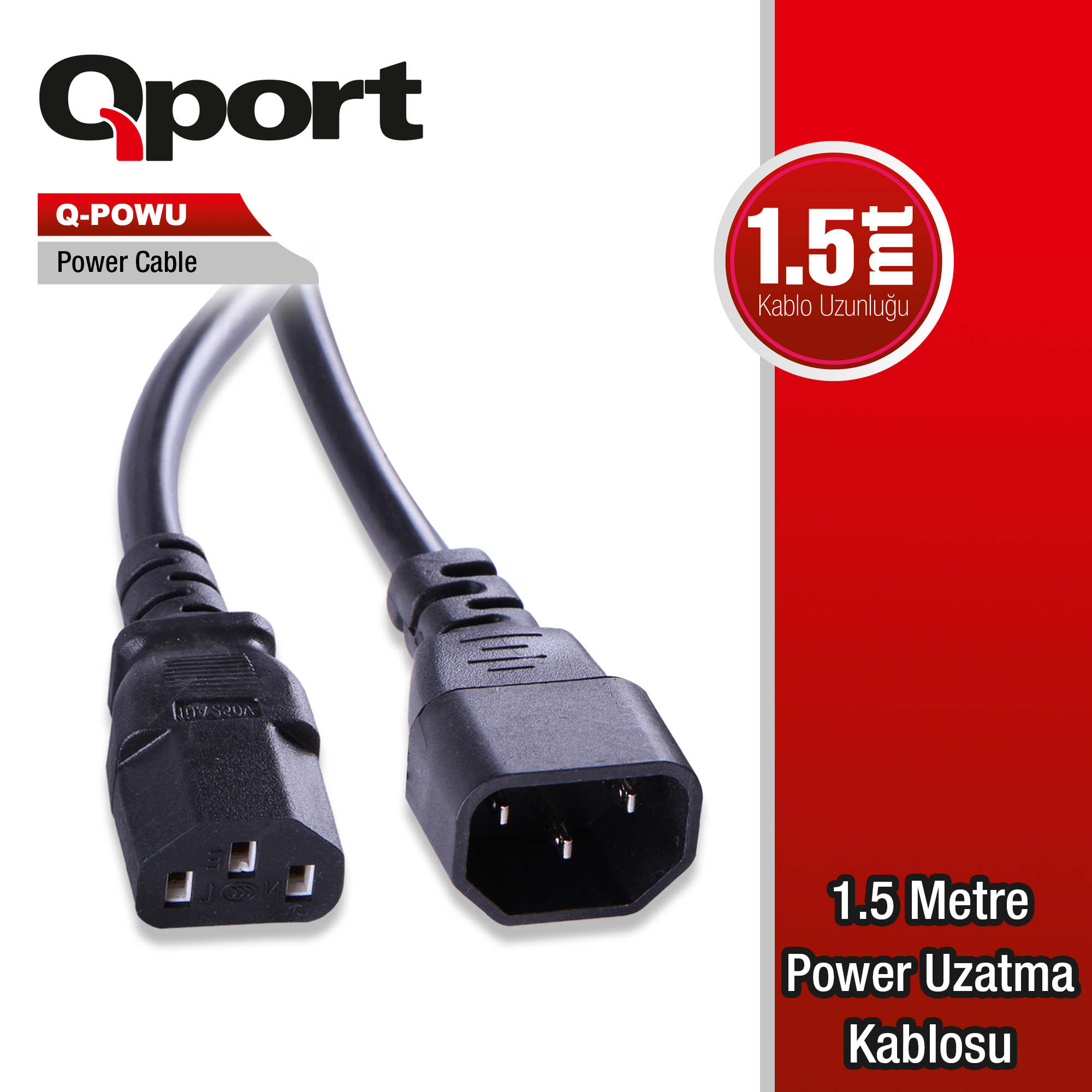 QPORT%20Q-POWU%201.5%20METRE%20POWER%20UZATMA%20KABLOSU