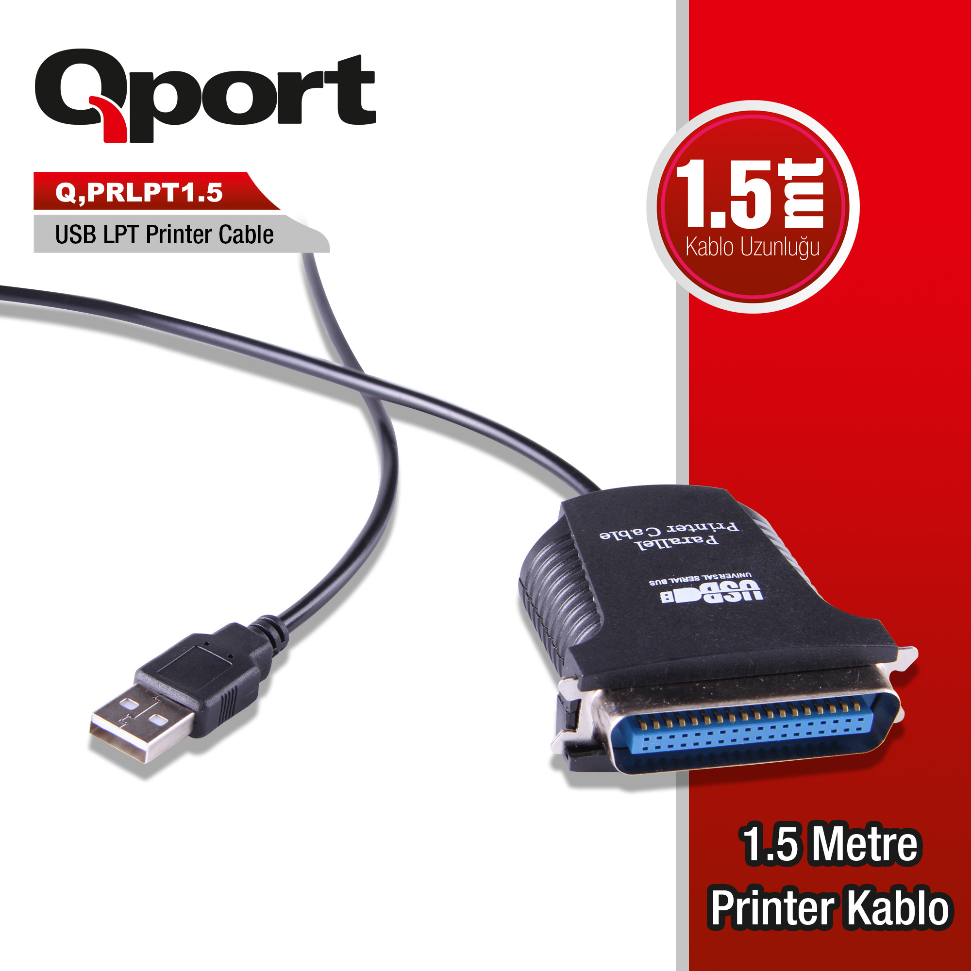 QPORT%20Q-PRLPT1.5%20PRLPT%201.5M%20USB/LPT%20DÖNÜŞTÜRÜCÜ%20PRİNTER%20KABLO