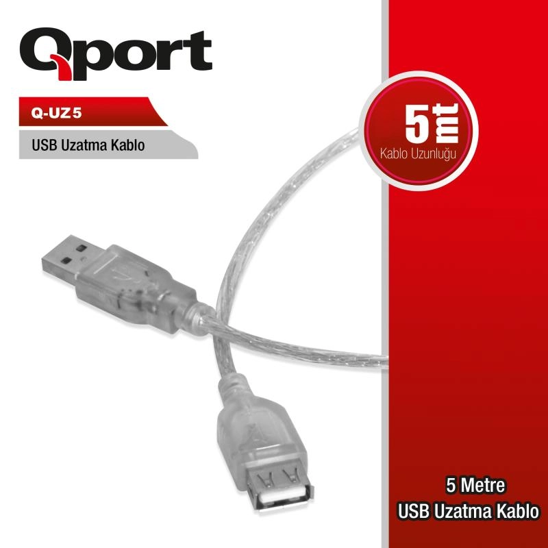 QPORT%20Q-UZ5%205MT%20USB%20UZATMA%20KABLOSU