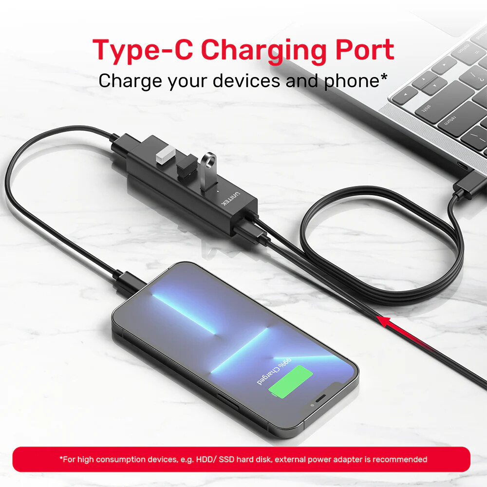 UNITEK%204%20PORT%20USB-A%205GBPS%20HUB%20(Y-3089V01)