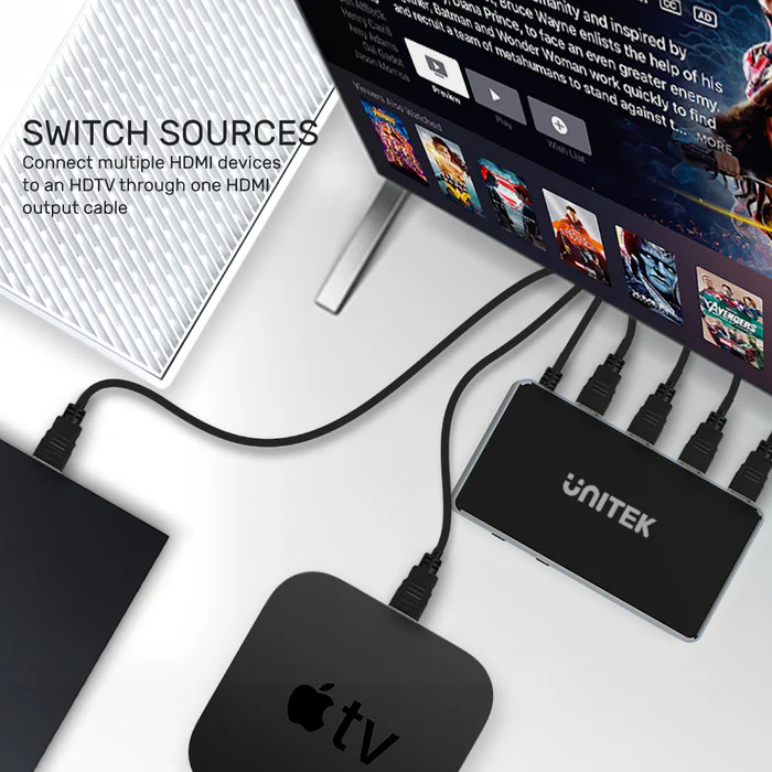 UNITEK%204K%20HDMI%20SWITCH%205%20IN%201%20OUT%20(V1110A)