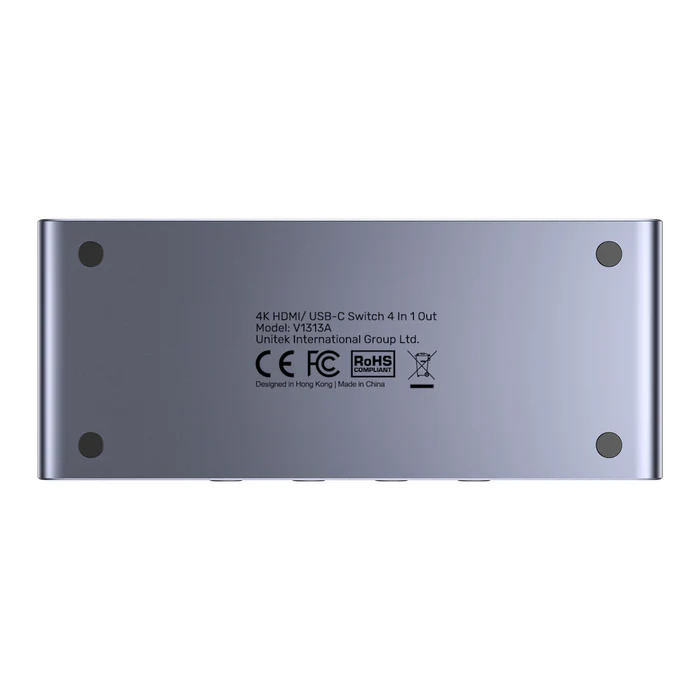 UNITEK%204K%20HDMI/USB-C%20SWITCH%204IN1OUT(V1313AGY01-EU)